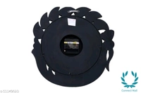 Elegant Peacock Design Metal Wall Clock - Free Size, Metal, Wall Clock, Pack of1